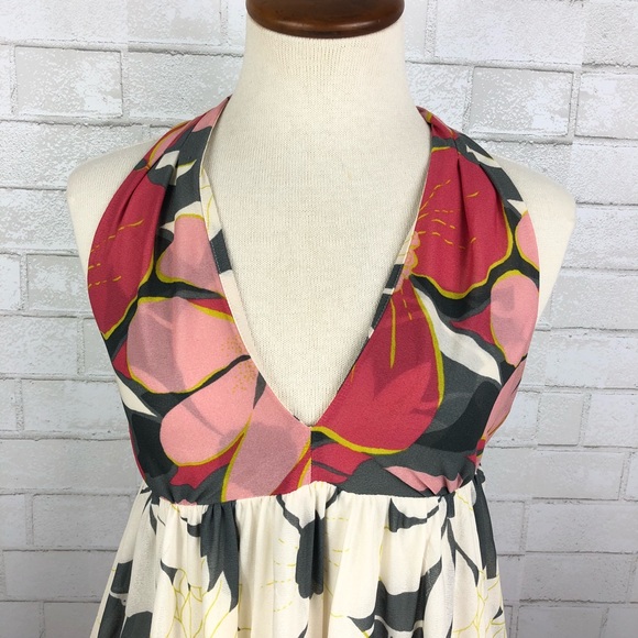Tibi Silk Floral Halter Dress - Picture 2 of 7
